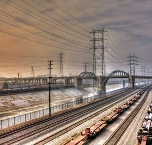 Sixth Street Bridge and Trainyard, Early Morning.jpg - Down By The River